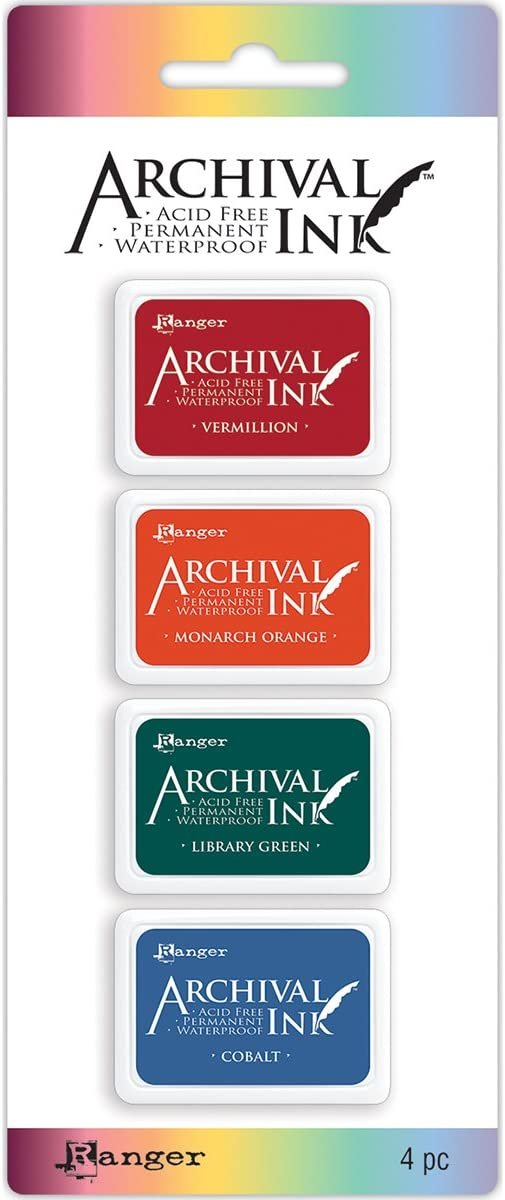 Ranger Archival Ink Pad Set Mini 1, 20.3 x 8.3 x 1.8 cm, Multi-Colour