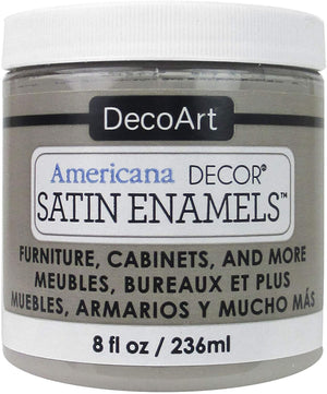 DecoArt Americana Decor Satin Enamels Acrylic Paint, Grey Taupe, ADSA19, 8 fl oz, Jar