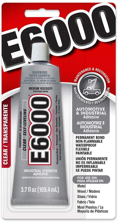 E6000 Clear Medium Viscosity Auto/Industrial Adhesive, 3.7 fl oz
