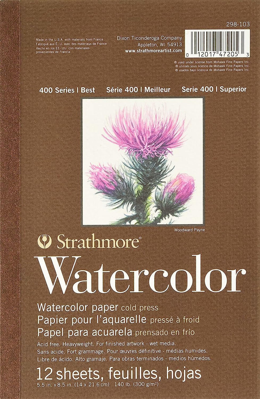 Strathmore Watercolor Paper Pad 9"X12"-15 Sheets -472900