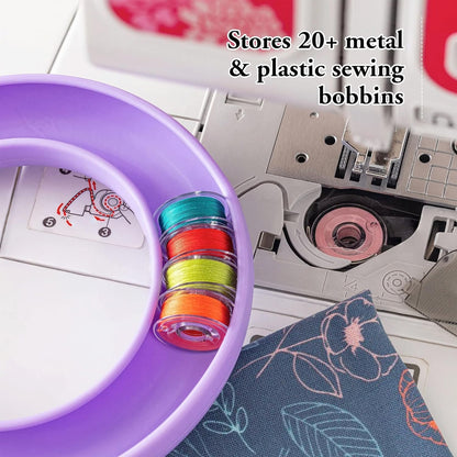 BobbinSaver Sewing Machine Bobbin Organizer - Holds 20+ Bobbins - Red