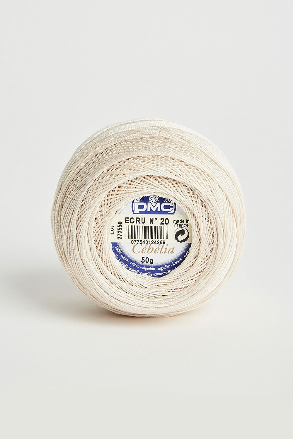 DMC 167G 20-Blanc Cebelia Crochet Cotton, White, 405-Yard, Size 20