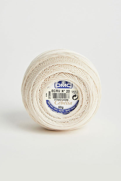 DMC 167G 20-Blanc Cebelia Crochet Cotton, White, 405-Yard, Size 20