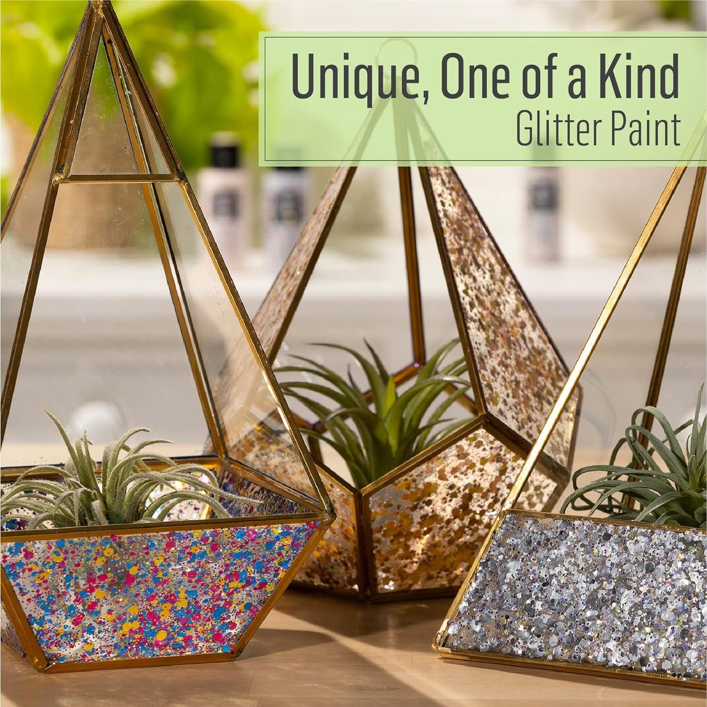 FolkArt Glitterific Pop Acrylic Craft Paint, Silver Lining 2 fl oz Premium Glitter Finish Paint, Perfect For Easy To Apply DIY Arts And Crafts, 12003