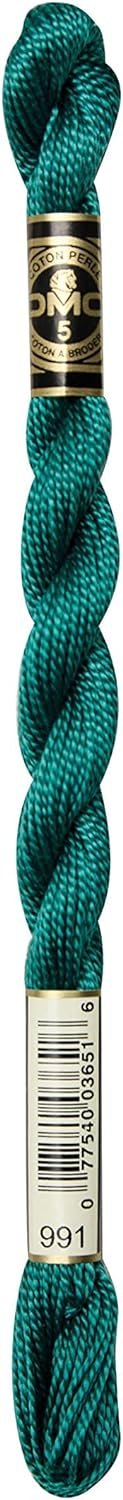 DMC 115 3-991 Pearl Cotton Thread, Dark Aquamarine, Size 3