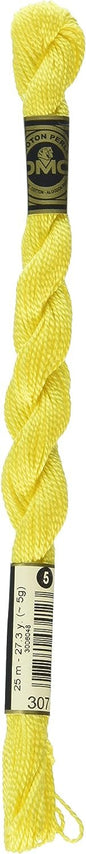 DMC 115 5-307 Pearl Cotton Thread, Lemon, Size 5