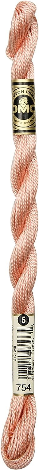 DMC 115 5-754 Pearl Cotton Thread, Light Peach, Size 5