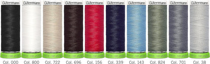 Gutermann 100% Recycled Polyester Sew-All Thread 100-10 Basic Coloured Reels, One Size, Multi