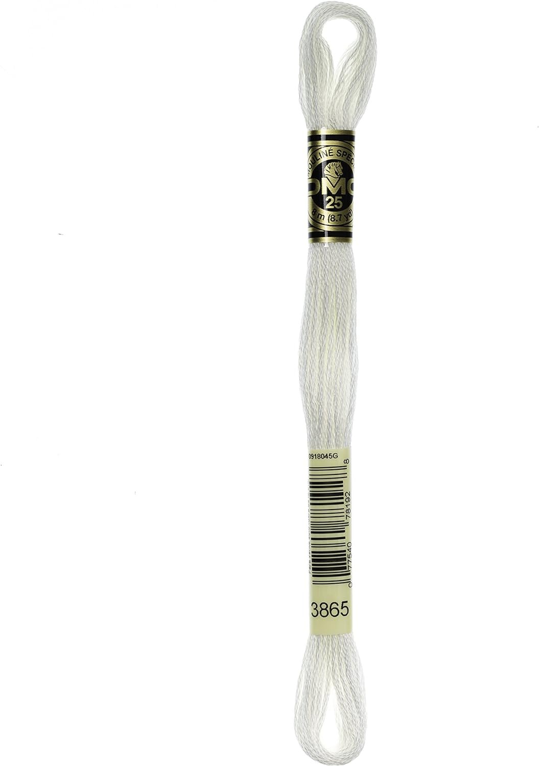 DMC 117-3865 Mouline Stranded Cotton Six Strand Embroidery Floss Thread, Winter White, 8.7-Yard