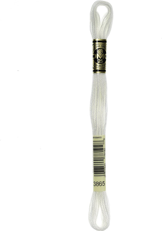 DMC 117-3865 Mouline Stranded Cotton Six Strand Embroidery Floss Thread, Winter White, 8.7-Yard