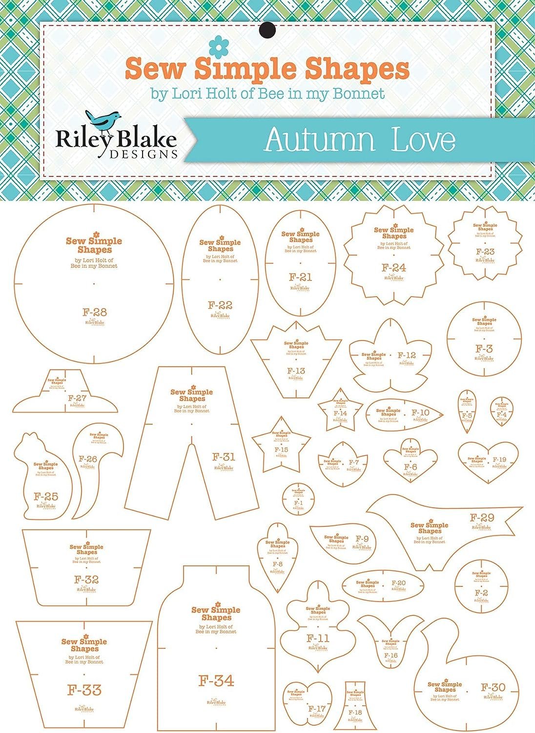 Sew Simple Shapes - Quilt Template Set by Lori Holt (Autumn Love)