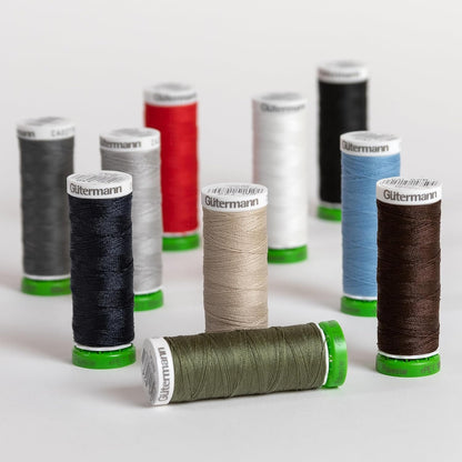Gutermann 100% Recycled Polyester Sew-All Thread 100-10 Basic Coloured Reels, One Size, Multi