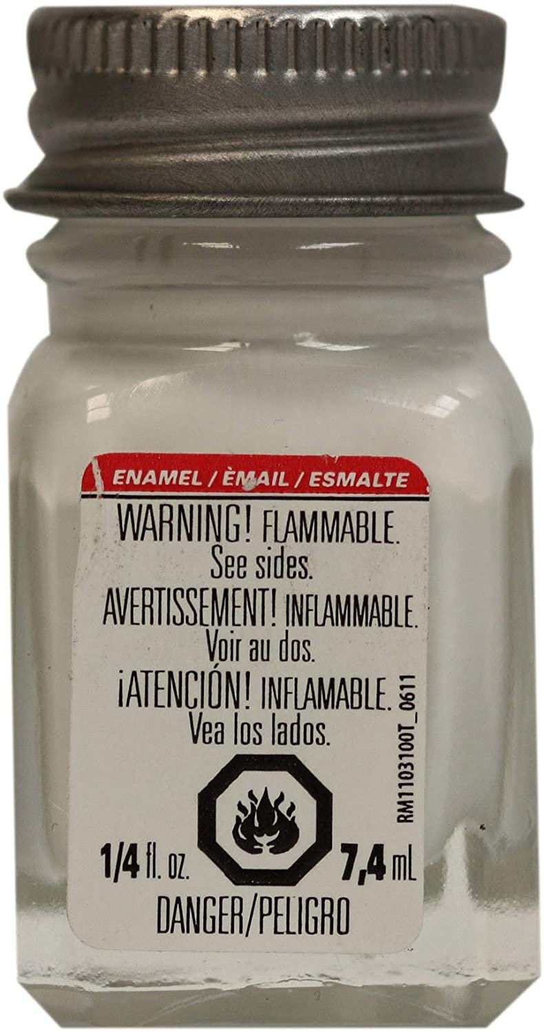 Testors Enamel Paint, Flat White, 1/4-Ounce