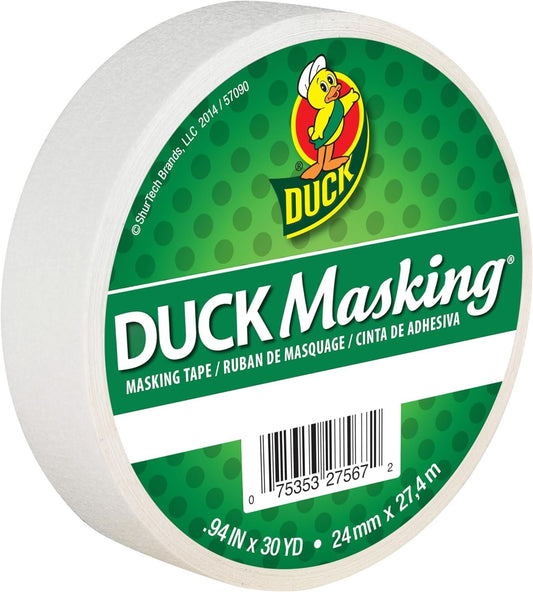 Duck Masking 240878 White Color Masking Tape, 94-Inch by 30 Yards