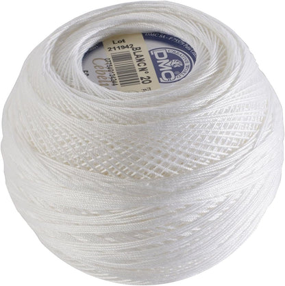 DMC 167G 20-Blanc Cebelia Crochet Cotton, White, 405-Yard, Size 20