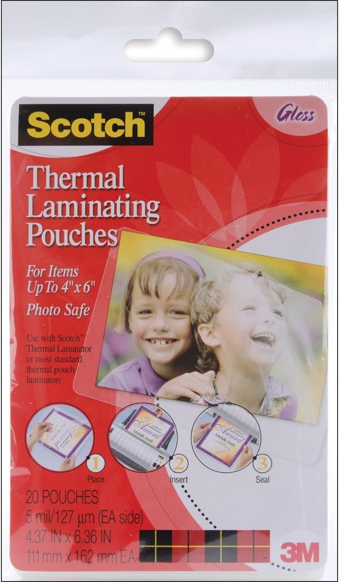 3m Tp5900-20 4 X 6 Laminating Pouch 20 Count