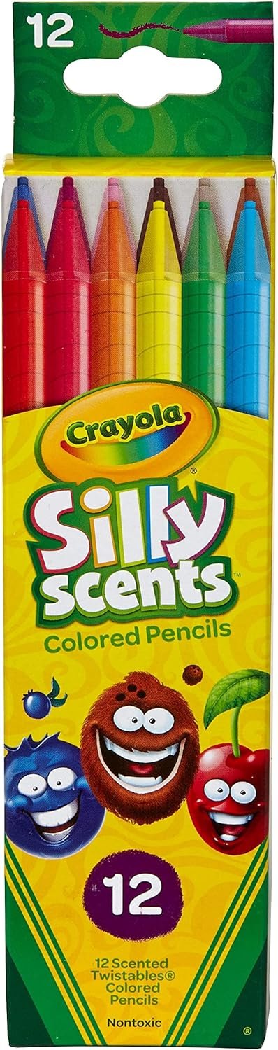 Crayola Silly Scents Twistables Colored Pencils, 12 Count, Ages 3 & Up (68-7402)