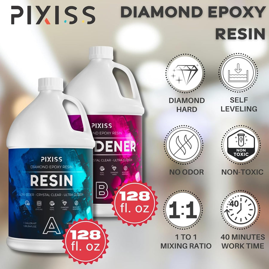 1 Gallon Epoxy Resin Kit - Crystal Clear Resin Epoxy Kits, Casting