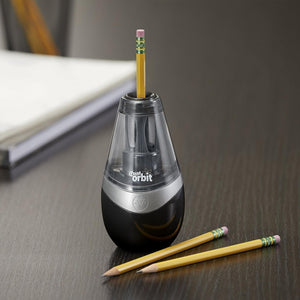 Westcott 16244 iPoint Orbit Battery-Powered Pencil Sharpener for Home and Office, Black