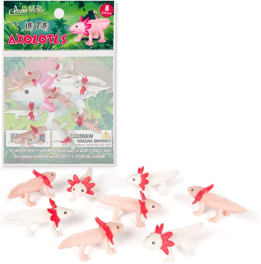 Accoutrements Archie McPhee Itty Bitty Axolotls 8 Pack