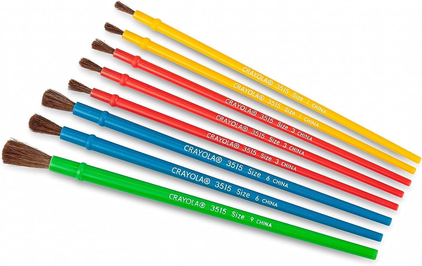 Crayola Paint Brush Set - Assorted Colors (8 Pieces), Painting Supplies for Kids, Great for Kids Classrooms & Art Projects, Ages 3+