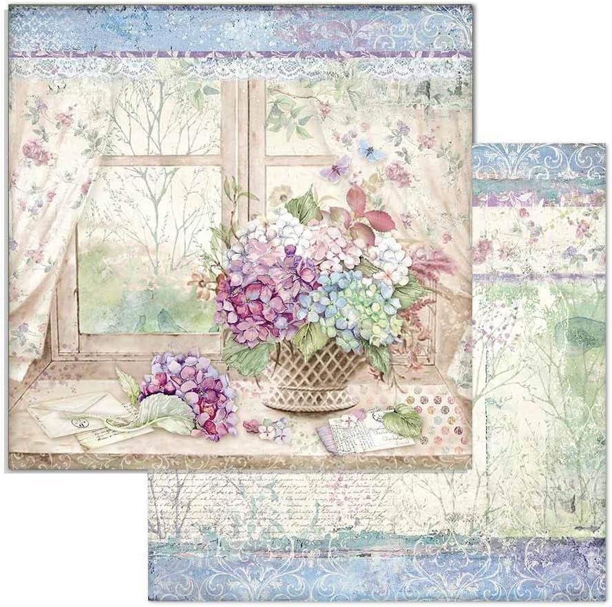 STAMPERIA INTL, KFT (3PL) Paper PAD 12X12 10PK, Hortensia, 10 Designs/1 Each