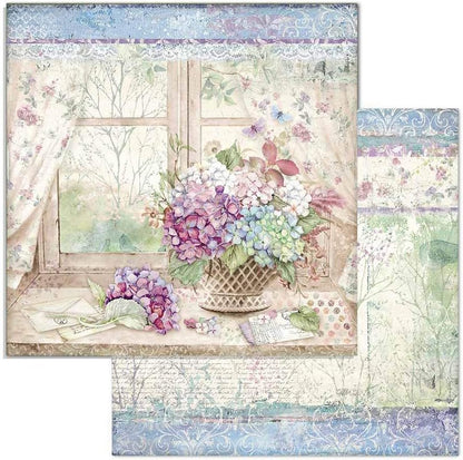 STAMPERIA INTL, KFT (3PL) Paper PAD 12X12 10PK, Hortensia, 10 Designs/1 Each