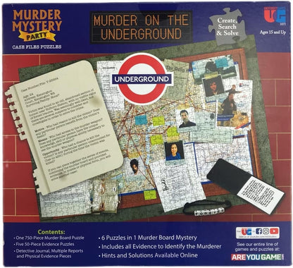 Murder Mystery Party | Case File Puzzle Murder on The Underground, for Ages 14+