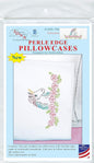 Jack Dempsey Needle Art Unicorn Embroidery Pillowcase, Standard, White