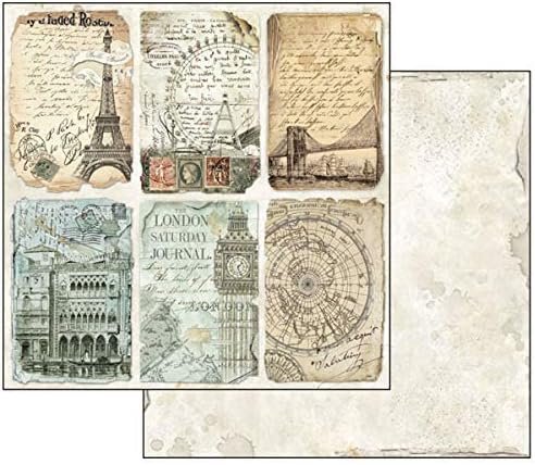 Stamperia Intl Scrapbooking Paper, Multi-Colored 10 Pack