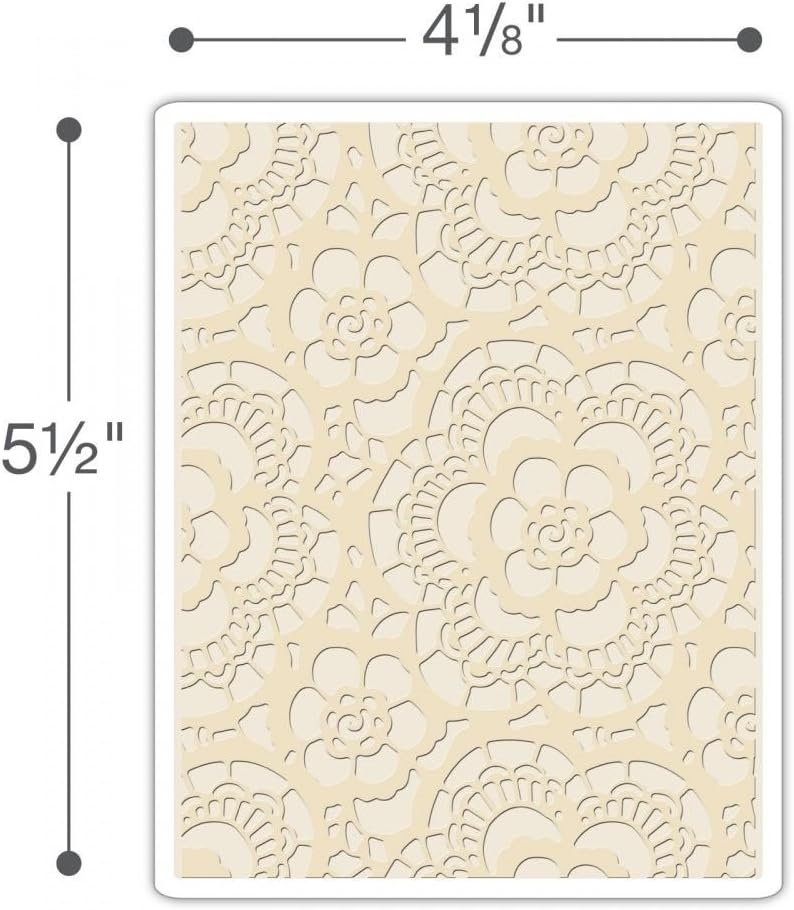 Sizzix, Multi Color, Embossing Folder 661824, Lace, One Size