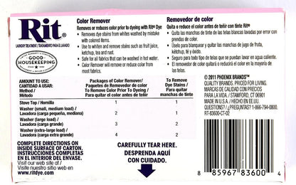 Rit Dye Laundry Treatment Color Remover Powder, 2 oz