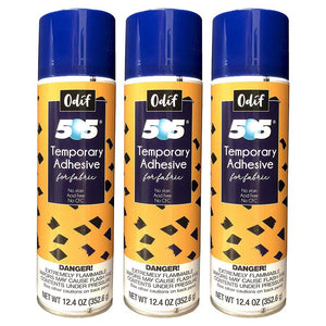 Odif USA 505 Spray & Fix Temporary Fabric Adhesive 3/Pk-12.4oz, 3 Pack