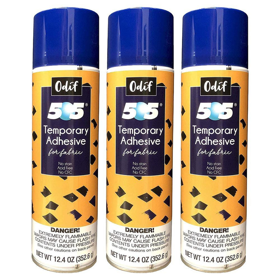 Odif USA 505 Spray & Fix Temporary Fabric Adhesive 3/Pk-12.4oz, 3 Pack