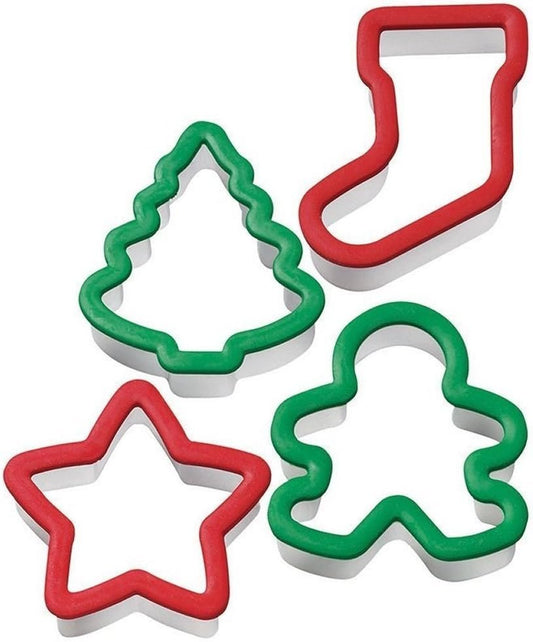 Wilton Holiday Grippy Cookie Cutters, Set of 4