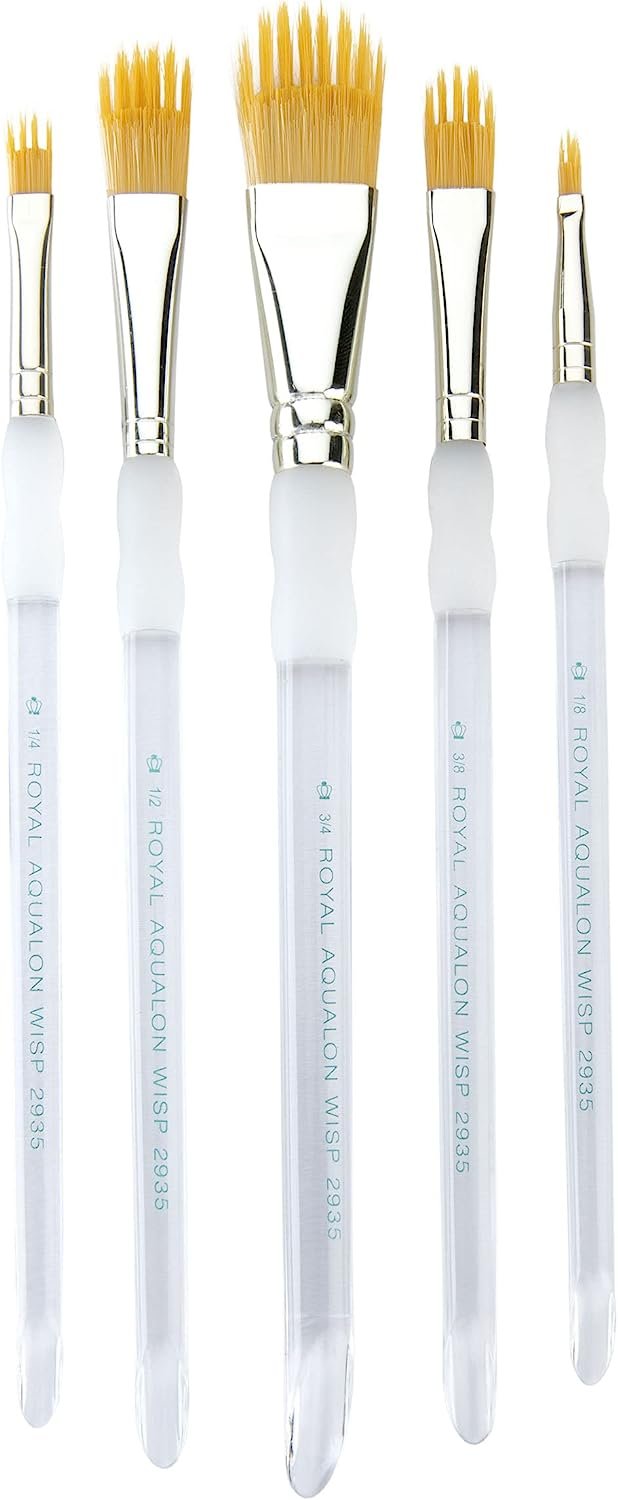 Aqualon Royal and Langnickel Wisp Short Handle Paint Brush Set