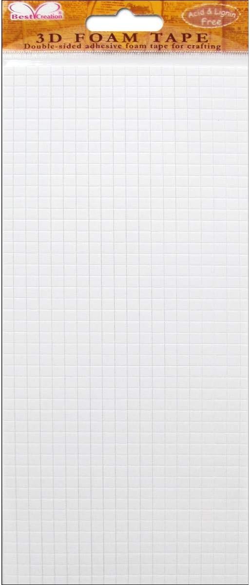 3D Foam Adhesive Tape Small Squares - 1 Sheet of 940 Squares