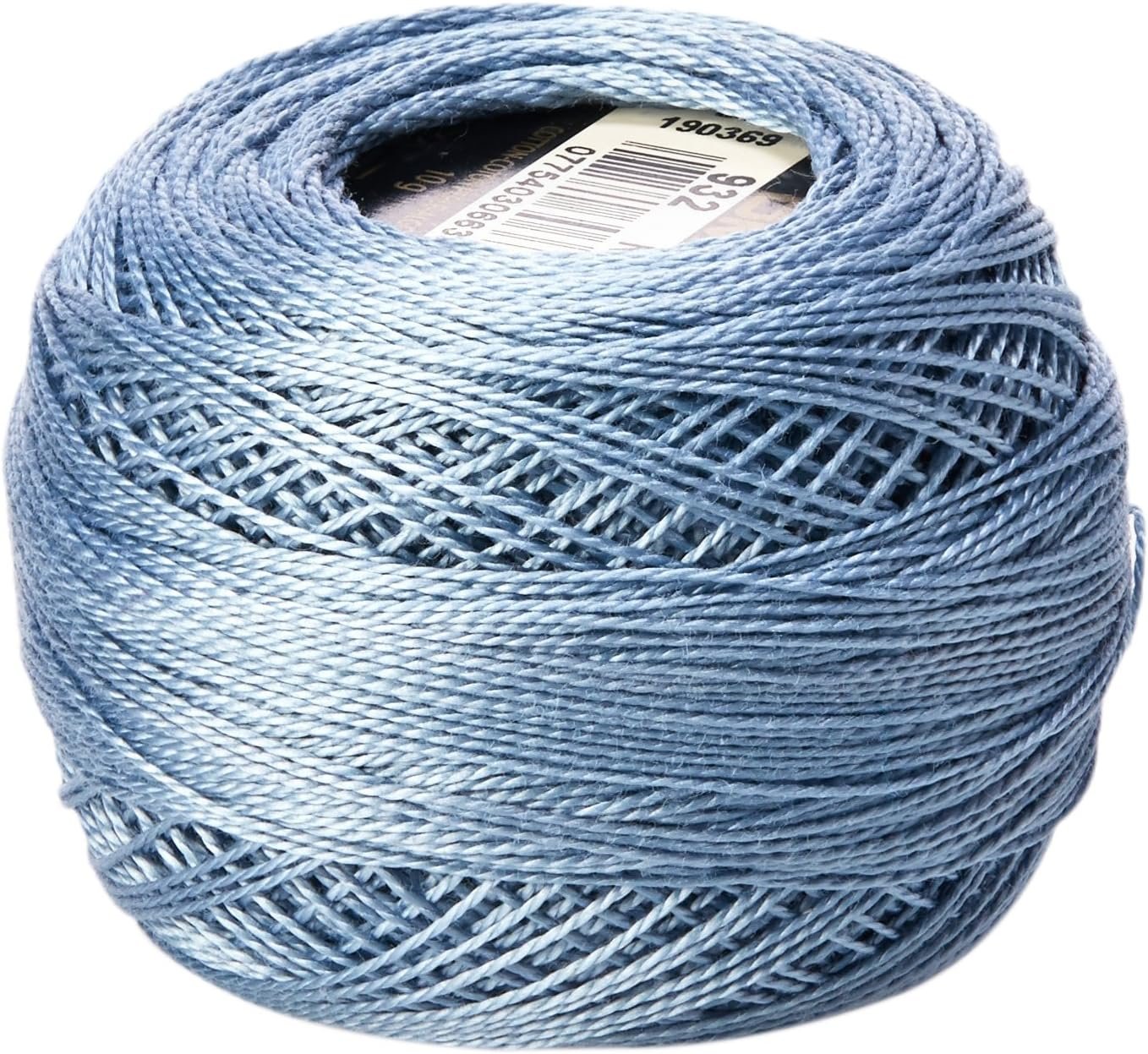 DMC 116 12-932 Pearl Cotton Thread Balls, Light Antique Blue, Size 12