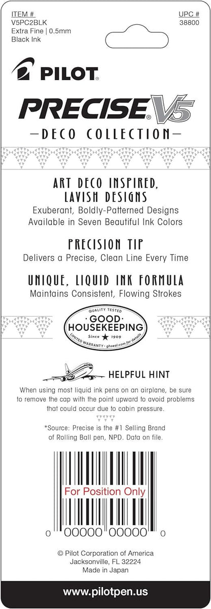 PILOT Precise V5 Stick Deco Collection Liquid Ink Rolling Ball Stick Pens