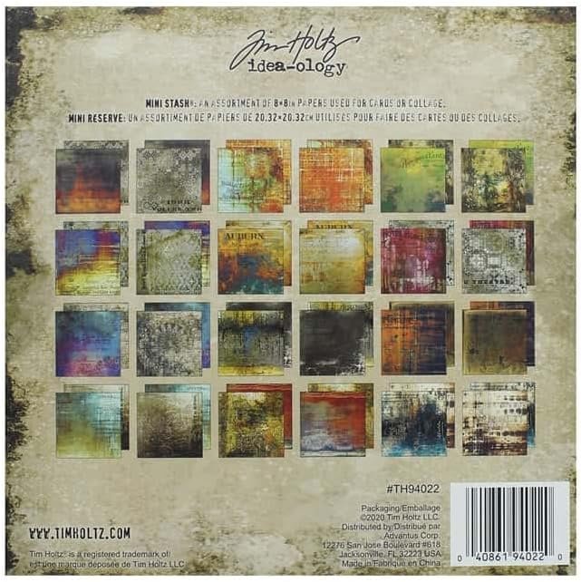 Tim Holtz Idea-ology PAPER STASH 8X8 IDEA ABANDONED