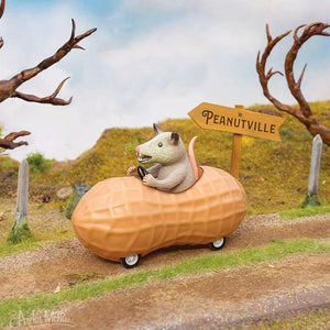 Mcphee Archie Possum in a Peanut Pull Back Toy Car (12967)