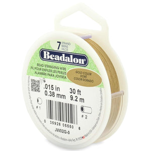 Beadalon 7 Strand Stainless Steel Bead Stringing Wire.018 in / 0.46 mm, Bright, 30 ft / 9.2 m