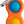 Load image into Gallery viewer, Fat Brain Toys Simpl Dimpl Bright Colors - Orange - Popping Fidget Keychain, Kids &amp; Adults
