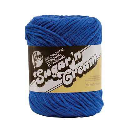 Lily Sugar 'N Cream The Original Solid Yarn, 2.5oz, Medium 4 Gauge, 100% Cotton - Blue - Machine Wash & Dry