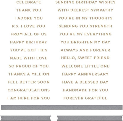 Spellbinders HOT FOIL Plate/DIE SENTIMENTS, Metal