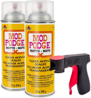 Mod Podge Spray Acrylic Sealer Matte 2-Pack, Clear Coating Matte Paint Sealer Spray, Spray Can Sprayer Handle G