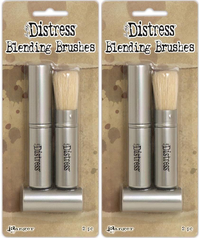 Tim Holtz Distress Blending Brushes - Two Packages - 4 Brush Bundle