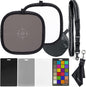 12x12 Foldable White Balance 18% Gray Reference Reflector Grey Card with Carry Case for Photography & Camera Color Correction White Balance Card, 4In1 Color Correction Card Set by Pixiss