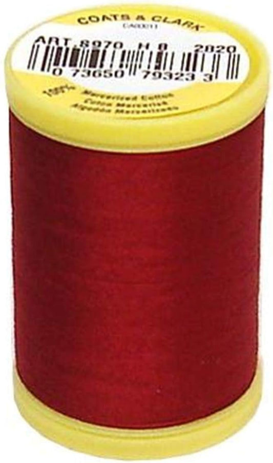 Coats: Thread & Zippers S970-2820 General Purpose Cotton Thread, 225-Yard, Barberry Red