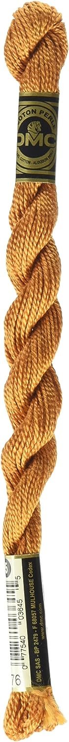 DMC 115 5-976 Pearl Cotton Thread, Medium Golden Brown, Size 5